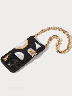Bandolier Isla Magsafe Wristlet Phone Case in Black/Gold